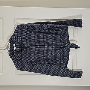 ROXY Womens Tie Front Top Blue Gray Size S